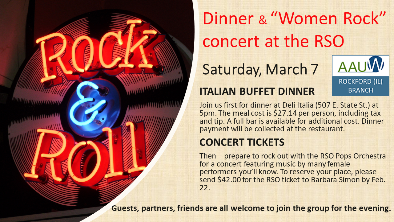 Event notice - RSO Rock & Roll March 7